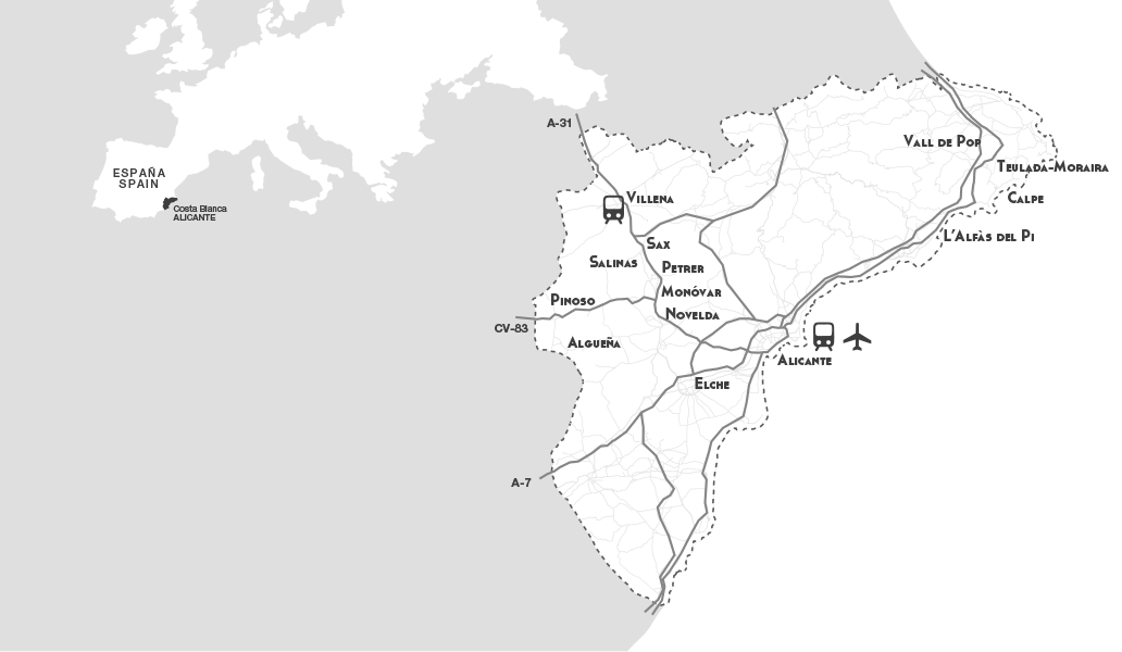 Mapa Rutas Vino